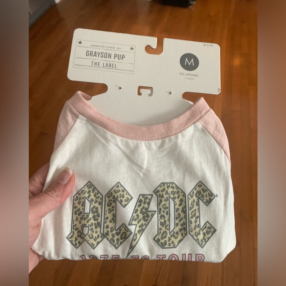 AC/DC TNT dog shirt size Medium